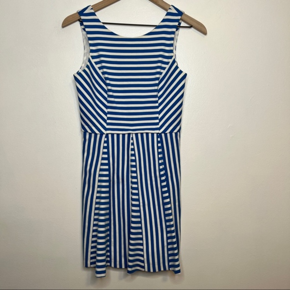 Cece by Cynthia Steffe Blue & White Stripe Sleeveless Dress Size 0